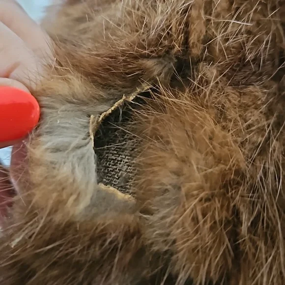 Exclusive Lynbrook Furs Brown Stole Cape Shrug Shawl Cover Up Fur Large Vintage - Picture 12 of 16